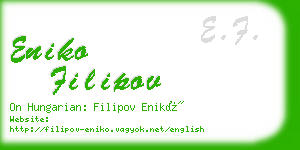 eniko filipov business card